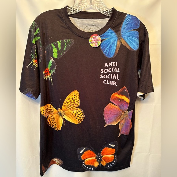 Anti Social Social Club Other - NWT Anti-Social Social Club Size Small Ashton Black Butterflies T-Shirt